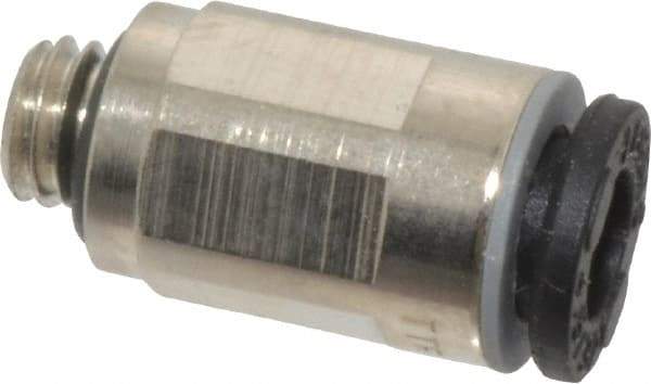 Legris - 4mm Outside Diam, M5 x 0.8 Metric, Nickel Plated Brass Push-to-Connect Tube Male Connector - 290 Max psi - Apex Tool & Supply