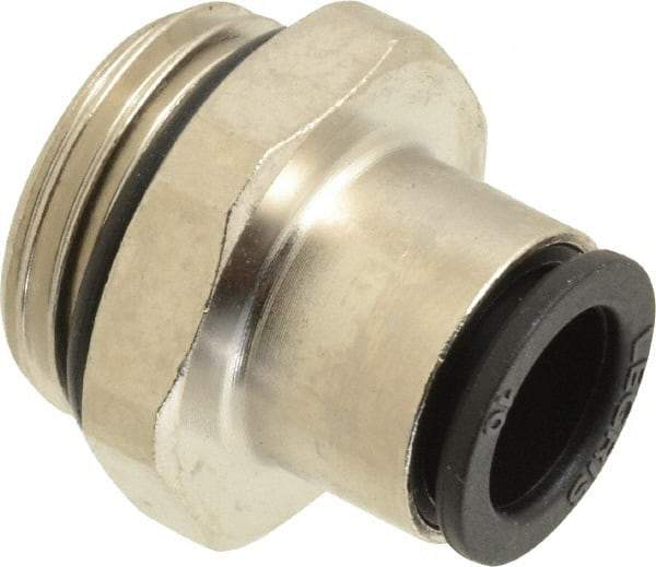 Legris - 10mm Outside Diam, 1/2 BSPP, Nickel Plated Brass Push-to-Connect Tube Male Connector - 290 Max psi - Apex Tool & Supply