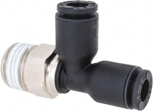 Legris - 4mm OD, 1/8 BSPT, Nylon/Nickel Plated Brass Push-to-Connect Male Run Tee - 290 Max psi - Apex Tool & Supply