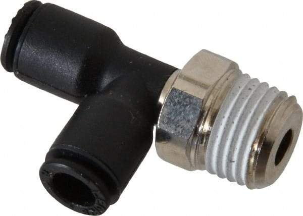 Legris - 6mm OD, 1/4 BSPT, Nylon/Nickel Plated Brass Push-to-Connect Male Run Tee - 290 Max psi - Apex Tool & Supply