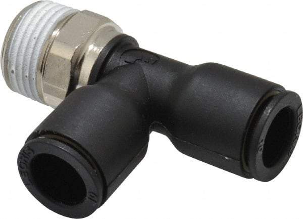 Legris - 10mm OD, 3/8 BSPT, Nylon/Nickel Plated Brass Push-to-Connect Male Run Tee - 290 Max psi - Apex Tool & Supply