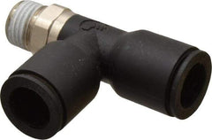 Legris - 12mm OD, 1/4 BSPT, Nylon/Nickel Plated Brass Push-to-Connect Male Run Tee - 290 Max psi - Apex Tool & Supply