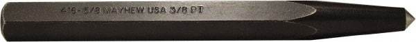 Mayhew - 3/8" Center Punch - 6-1/4" OAL, Alloy Steel - Apex Tool & Supply