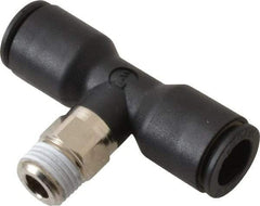 Legris - 5/16" OD, 1/8 BSPT, Nylon/Nickel Plated Brass Push-to-Connect Male Branch Tee - 290 Max psi - Apex Tool & Supply