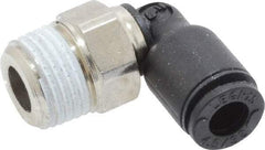 Legris - 5/32" OD, 1/8 BSPT, Nylon/Nickel Plated Brass Push-to-Connect Male Elbow - 290 Max psi - Apex Tool & Supply