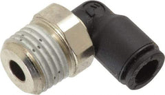 Legris - 6mm OD, 1/4 BSPT, Nylon/Nickel Plated Brass Push-to-Connect Male Elbow - 290 Max psi - Apex Tool & Supply