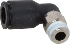 Legris - 5/16" OD, 1/8 BSPT, Nylon/Nickel Plated Brass Push-to-Connect Male Elbow - 290 Max psi - Apex Tool & Supply
