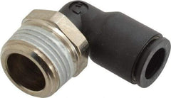 Legris - 5/16" OD, 3/8 BSPT, Nylon/Nickel Plated Brass Push-to-Connect Male Elbow - 290 Max psi - Apex Tool & Supply