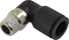 Legris - 12mm OD, 1/4 BSPT, Nylon/Nickel Plated Brass Push-to-Connect Male Elbow - 290 Max psi - Apex Tool & Supply