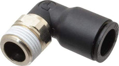 Legris - 12mm OD, 3/8 BSPT, Nylon/Nickel Plated Brass Push-to-Connect Male Elbow - 290 Max psi - Apex Tool & Supply