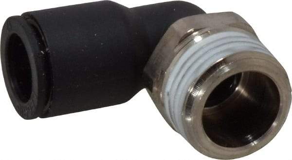 Legris - 12mm OD, 1/2 BSPT, Nylon/Nickel Plated Brass Push-to-Connect Male Elbow - 290 Max psi - Apex Tool & Supply