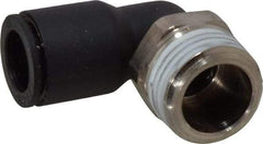 Legris - 12mm OD, 1/2 BSPT, Nylon/Nickel Plated Brass Push-to-Connect Male Elbow - 290 Max psi - Apex Tool & Supply