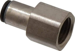 Legris - 6mm Outside Diam, 1/4 BSPP, Nickel Plated Brass Push-to-Connect Tube Female Connector - 290 Max psi - Apex Tool & Supply