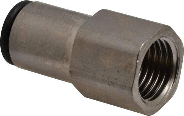Legris - 8mm Outside Diam, 1/4 BSPP, Nickel Plated Brass Push-to-Connect Tube Female Connector - 290 Max psi - Apex Tool & Supply