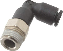 Legris - 4mm OD, 1/8 BSPP, Nylon/Nickel Plated Brass Push-to-Connect Extended Male Elbow - 290 Max psi - Apex Tool & Supply