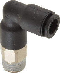 Legris - 6mm OD, 1/8 BSPP, Nylon/Nickel Plated Brass Push-to-Connect Extended Male Elbow - 290 Max psi - Apex Tool & Supply