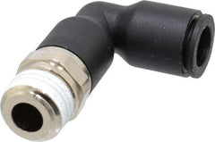 Legris - 8mm OD, 1/4 BSPP, Nylon/Nickel Plated Brass Push-to-Connect Extended Male Elbow - 290 Max psi - Apex Tool & Supply