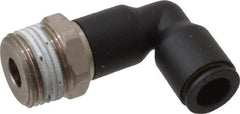 Legris - 8mm OD, 3/8 BSPP, Nylon/Nickel Plated Brass Push-to-Connect Extended Male Elbow - 290 Max psi - Apex Tool & Supply