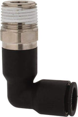Legris - 10mm OD, 3/8 BSPP, Nylon/Nickel Plated Brass Push-to-Connect Extended Male Elbow - 290 Max psi - Apex Tool & Supply