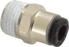 Legris - 5/32" Outside Diam, 1/8 BSPT, Nickel Plated Brass Push-to-Connect Tube Male Connector - 290 Max psi - Apex Tool & Supply