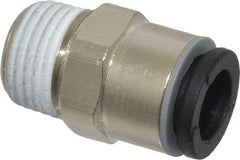 Legris - 6mm Outside Diam, 1/8 BSPT, Nickel Plated Brass Push-to-Connect Tube Male Connector - 290 Max psi - Apex Tool & Supply