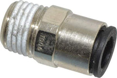 Legris - 5/16" Outside Diam, 1/4 BSPT, Nickel Plated Brass Push-to-Connect Tube Male Connector - 290 Max psi - Apex Tool & Supply