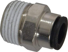 Legris - 5/16" Outside Diam, 3/8 BSPT, Nickel Plated Brass Push-to-Connect Tube Male Connector - 290 Max psi - Apex Tool & Supply