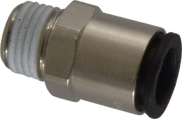 Legris - 10mm Outside Diam, 1/4 BSPT, Nickel Plated Brass Push-to-Connect Tube Male Connector - 290 Max psi - Apex Tool & Supply