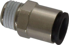Legris - 10mm Outside Diam, 1/4 BSPT, Nickel Plated Brass Push-to-Connect Tube Male Connector - 290 Max psi - Apex Tool & Supply