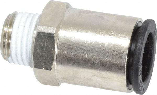 Legris - 12mm Outside Diam, 1/4 BSPT, Nickel Plated Brass Push-to-Connect Tube Male Connector - 290 Max psi - Apex Tool & Supply