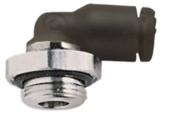 Legris - 10mm OD, 1/2 BSPP, Nylon/Nickel Plated Brass Push-to-Connect Male Elbow - 290 Max psi - Apex Tool & Supply