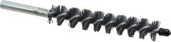 Schaefer Brush - 4" Brush Length, 3/4" Diam, Single Stem, Single Spiral Tube Brush - 6-1/4" Long, Silicone Carbide Impregnated Nylon, 12-24 Female Connection - Apex Tool & Supply