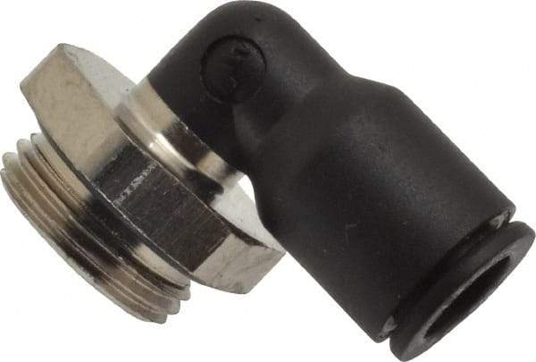 Legris - 8mm OD, 3/8 BSPP, Nylon/Nickel Plated Brass Push-to-Connect Male Elbow - 290 Max psi - Apex Tool & Supply