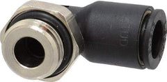 Legris - 8mm OD, 1/4 BSPP, Nylon/Nickel Plated Brass Push-to-Connect Male Elbow - 290 Max psi - Apex Tool & Supply