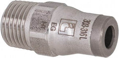 Legris - 4mm Outside Diam, 1/8 BSPT, Stainless Steel Push-to-Connect Male Connector - 435 Max psi, Tube to Male BSPT Connection, FKM O-Ring - Apex Tool & Supply