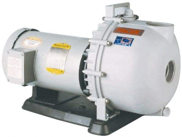 Value Collection - 115/230 Volt, 1 Phase, 5 HP, Self Priming Pump - 3 Inch Inlet, 270 Max GPM, TEFC Motor, Polyester Housing and Impeller, Carbon Ceramic Seal - Apex Tool & Supply