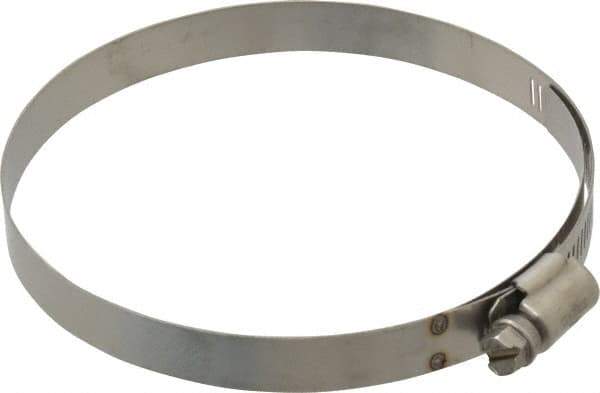 IDEAL TRIDON - SAE Size 64, 3-9/16 to 4-1/2" Diam, Stainless Steel Shielded Worm Drive Clamp - Material Grade 301, Series 615 - Apex Tool & Supply