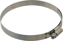 IDEAL TRIDON - SAE Size 64, 3-9/16 to 4-1/2" Diam, Stainless Steel Shielded Worm Drive Clamp - Material Grade 301, Series 615 - Apex Tool & Supply
