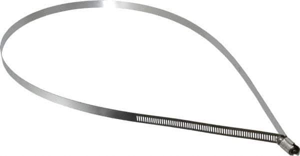 IDEAL TRIDON - SAE Size 224, 12-1/2 to 14-1/2" Diam, Stainless Steel Worm Drive Clamp - 1/2" Wide, Material Grade 201/305, Series 620 - Apex Tool & Supply