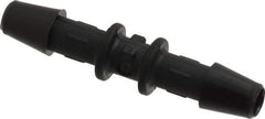 Made in USA - 3/16" Barb, Nylon Single Barbed Tube Splicer - Black - Apex Tool & Supply