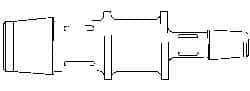 Made in USA - Polypropylene Single Barbed Tube Reducer - White - Apex Tool & Supply