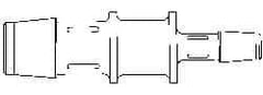 Made in USA - Polypropylene Single Barbed Tube Reducer - White - Apex Tool & Supply
