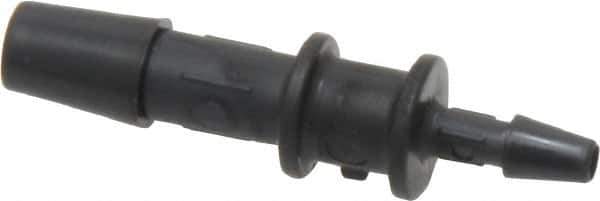 Made in USA - 1/4 x 1/8" Barb, Nylon Single Barbed Tube Reducer - Black - Apex Tool & Supply