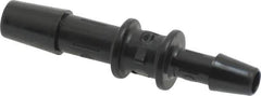 Made in USA - 1/4 x 3/16" Barb, Nylon Single Barbed Tube Reducer - Black - Apex Tool & Supply