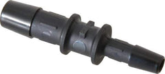 Made in USA - 3/8 x 1/4" Barb, Nylon Single Barbed Tube Reducer - Black - Apex Tool & Supply