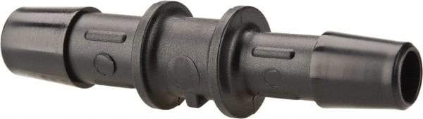 Made in USA - 3/8 x 5/16" Barb, Nylon Single Barbed Tube Reducer - Black - Apex Tool & Supply