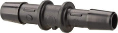 Made in USA - 3/8 x 5/16" Barb, Nylon Single Barbed Tube Reducer - Black - Apex Tool & Supply