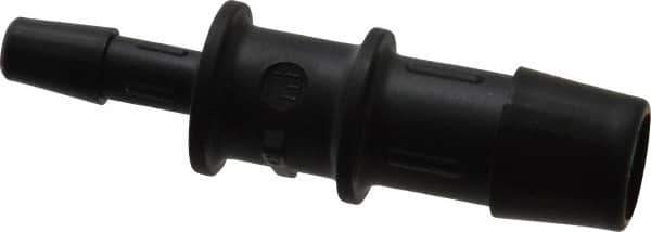 Made in USA - 1/2 x 1/4" Barb, Nylon Single Barbed Tube Reducer - Black - Apex Tool & Supply