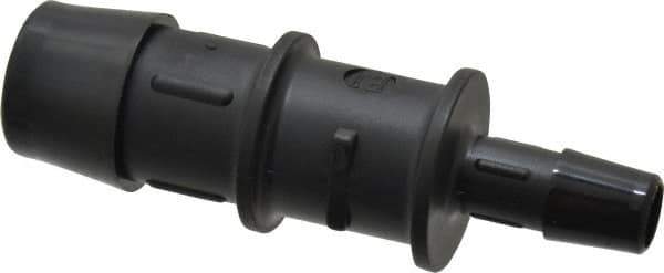Made in USA - 3/4 x 3/8" Barb, Nylon Single Barbed Tube Reducer - Black - Apex Tool & Supply