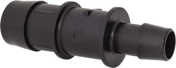 Made in USA - 1 x 5/8" Barb, Nylon Single Barbed Tube Reducer - Black - Apex Tool & Supply
